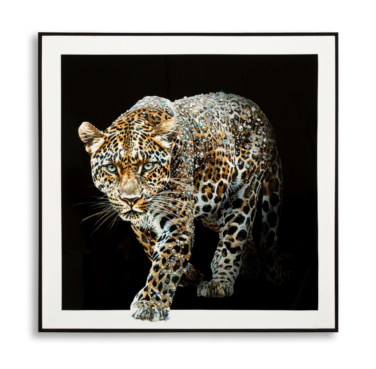 Tablou decorativ Jaguar -B, Mauro Ferretti, 82x82 cm, lemn de pin/canvas pictat si lacuit, multicolor - imagine 7